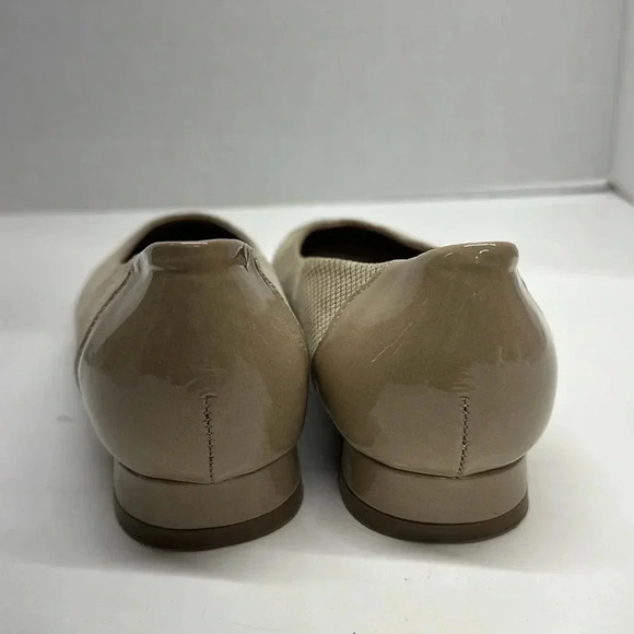 BeautiFeel Karen Shoes Houndstooth Cap Toe Patent Leather Slip On Tan Size 40 9 - Picture 4 of 12